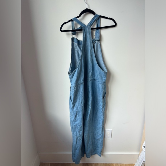 Belinda Oversized Lightwash Denim Overall Pants Size Small Faded Distressed - Picture 5 of 5